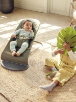 Little Pea BabyBjorn Bouncer Bliss-dark-green-woven-clasic-quilt_lifestyle